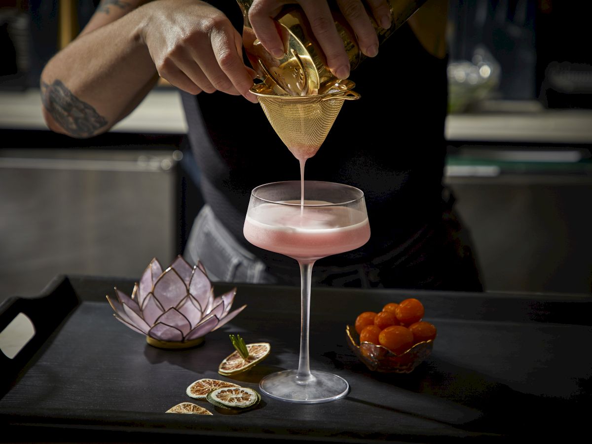 bartender making drink