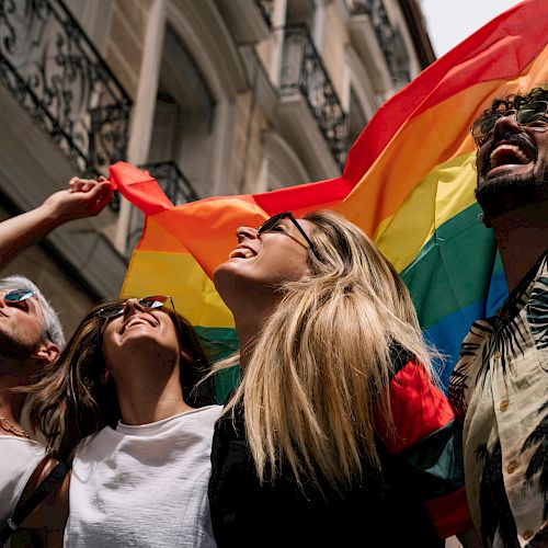 People celebrating Pride Fest