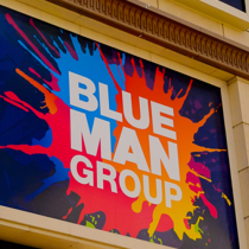 blue man group sign